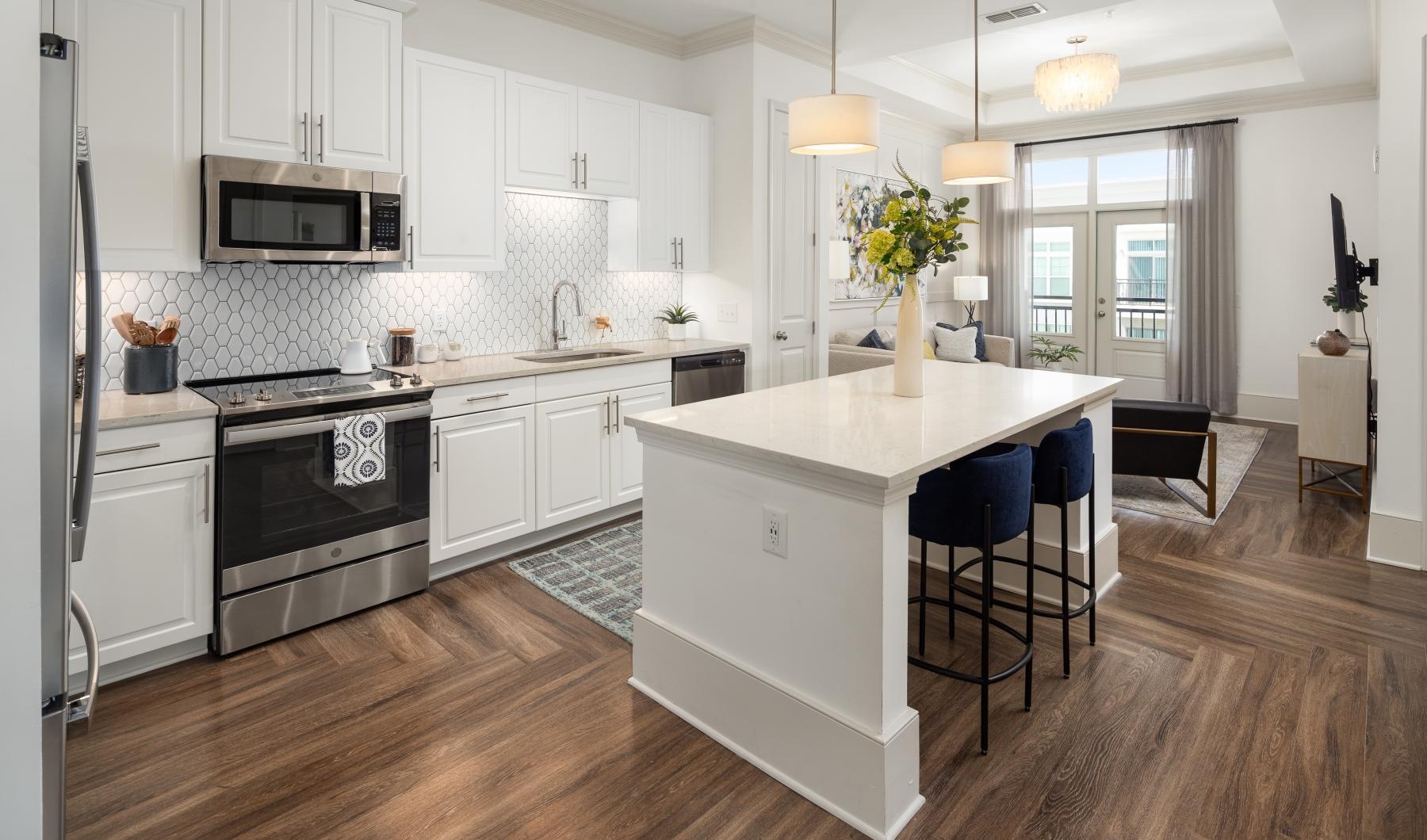 kitchen island with chairs