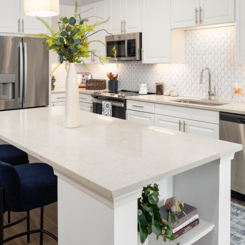 kitchen with under cabinet lighting