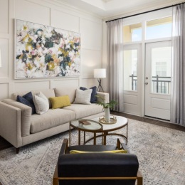 private balcony access in living room