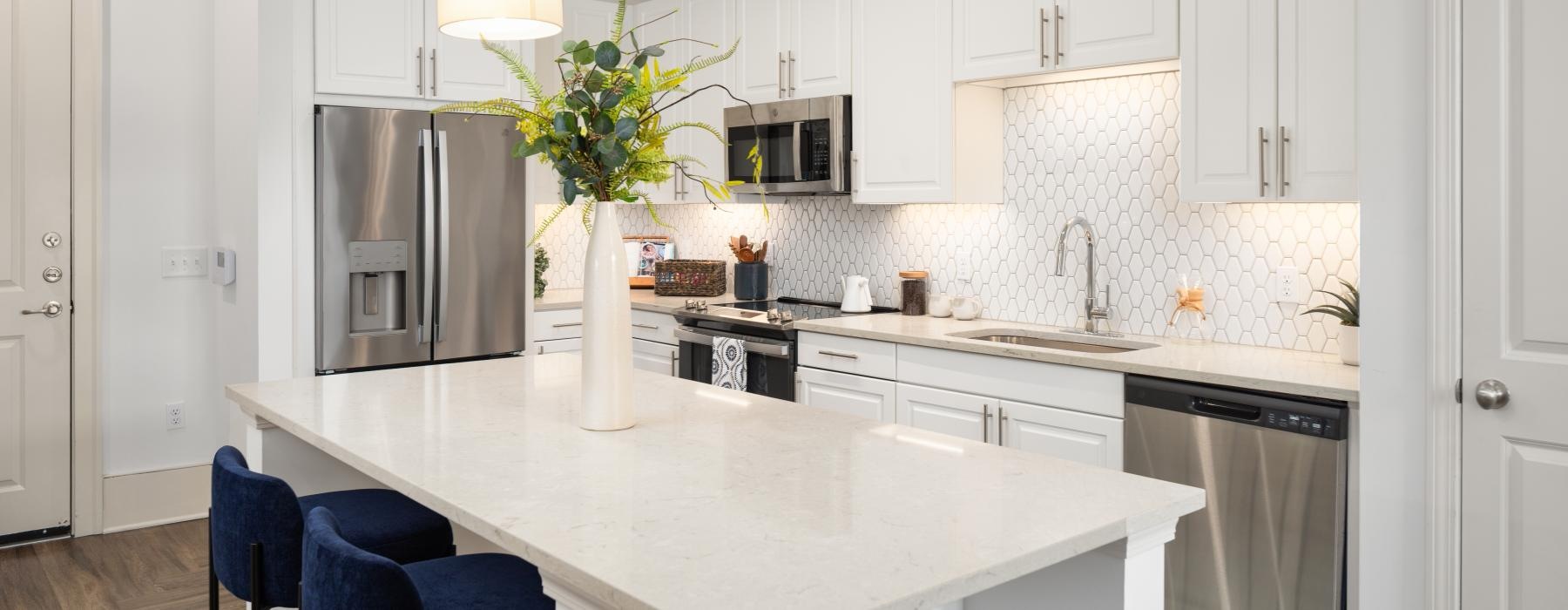 kitchen with under cabinet lighting