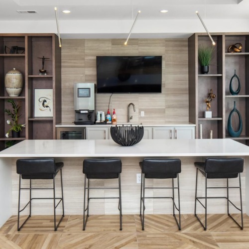 clubhouse kitchen with island